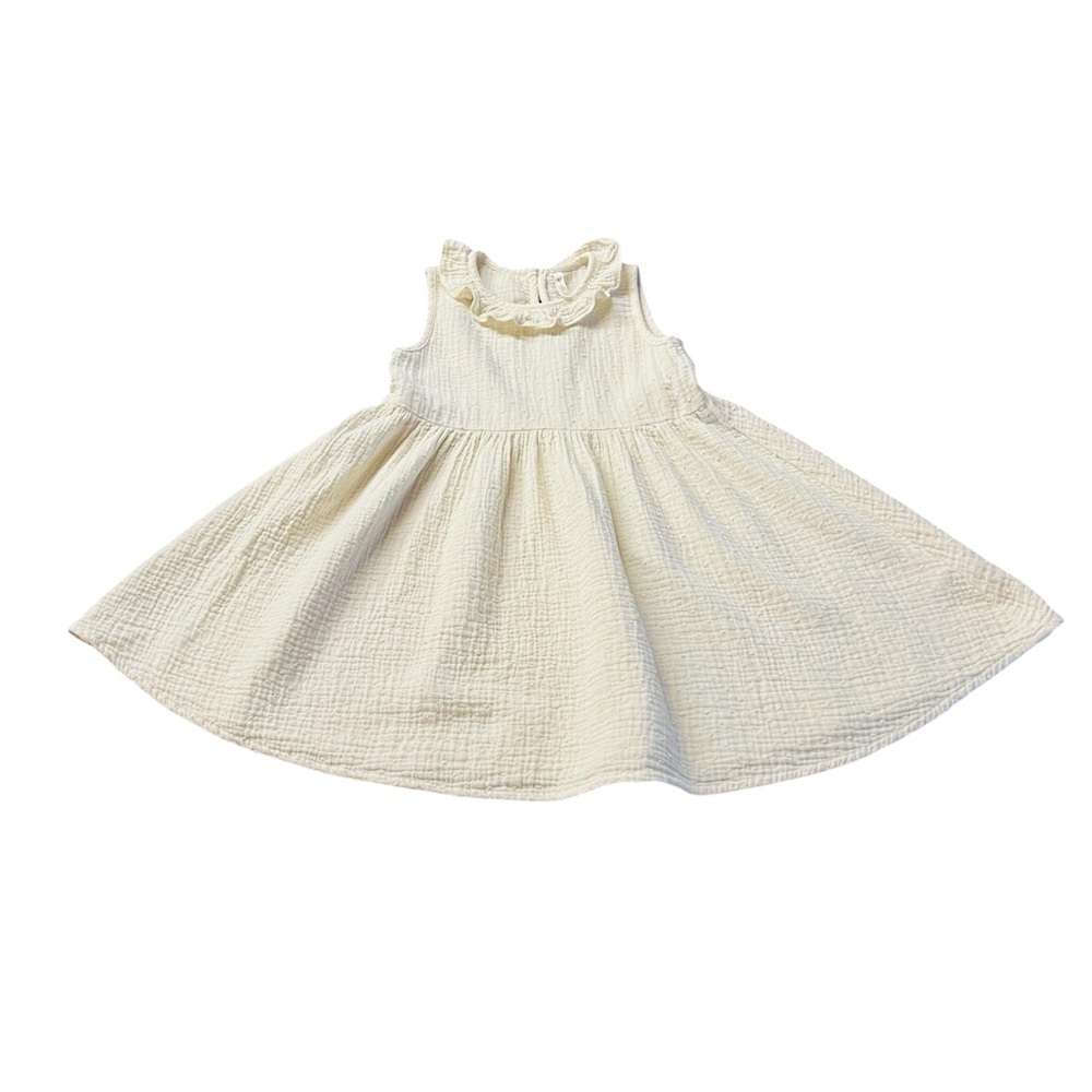 Rylee + Cru Cream Sleeveless Casual Cotton Dress Size 6-7Y